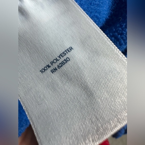 Lands’ End Men’s XL Fleece Full-Zip Jacket Blue Green Trim Outdoor Warm - Picture 6 of 7